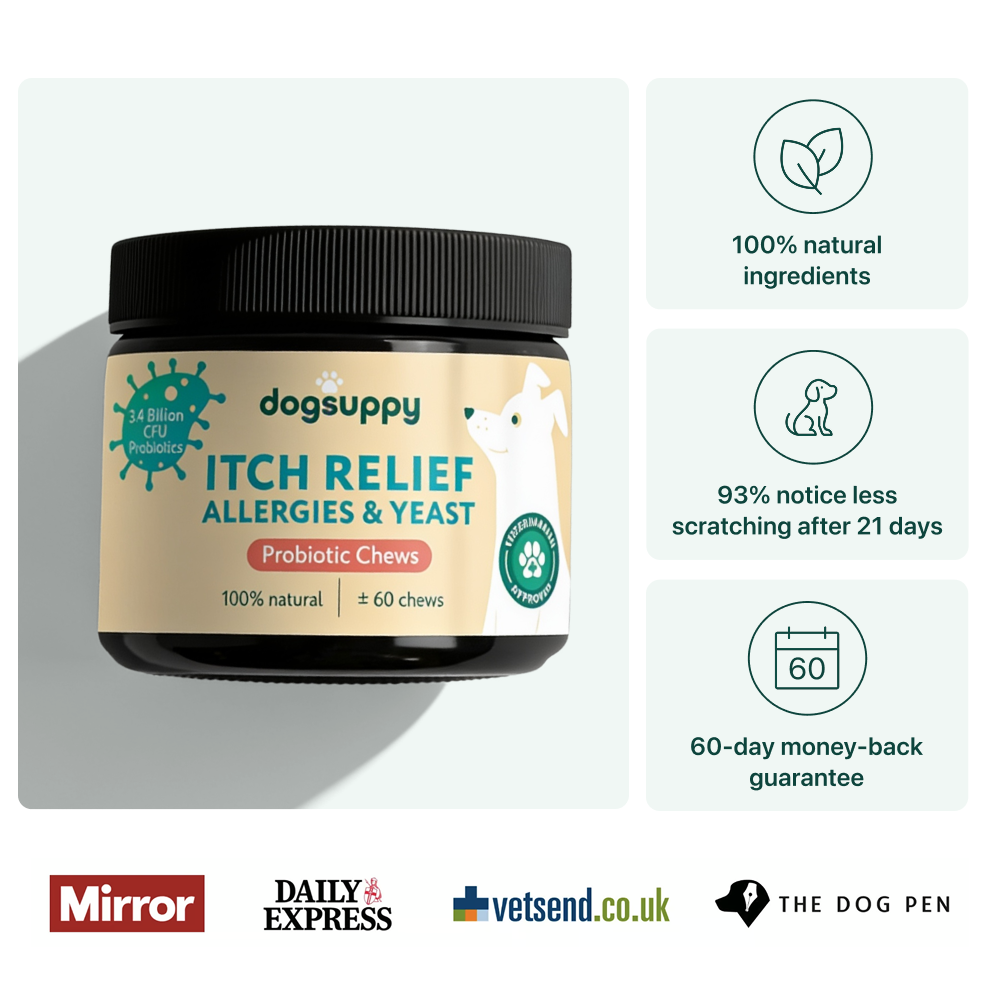 DogSuppy Itch Relief cold-pressed probiotic chews