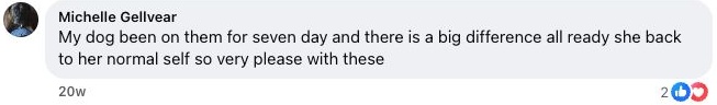 Genuine Facebook customer comment screenshot
