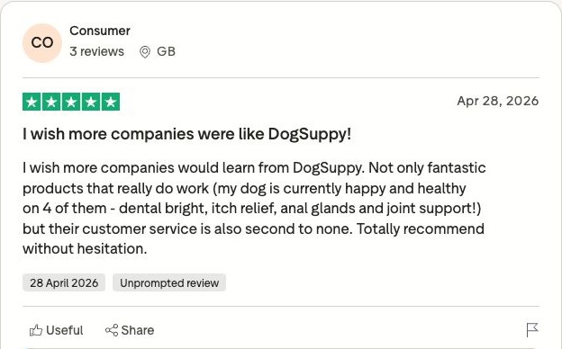 Genuine Trustpilot customer review screenshot