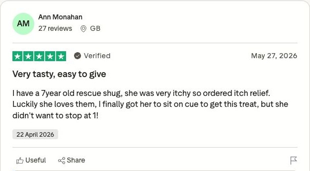 Genuine Trustpilot customer review screenshot