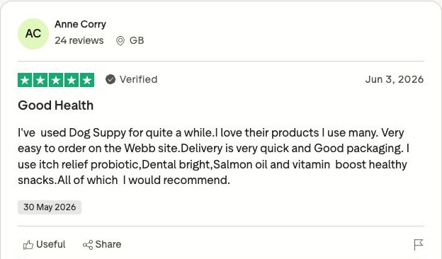 Genuine Trustpilot customer review screenshot
