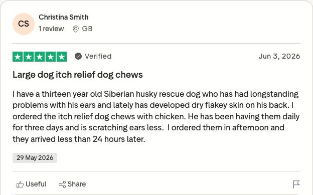 Genuine Trustpilot customer review screenshot