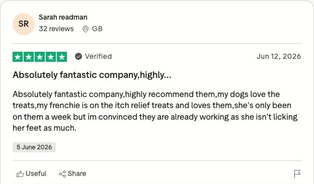 Genuine Trustpilot customer review screenshot