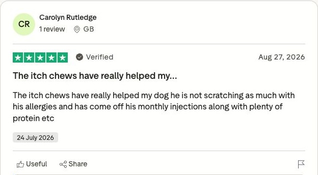 Genuine Trustpilot customer review screenshot